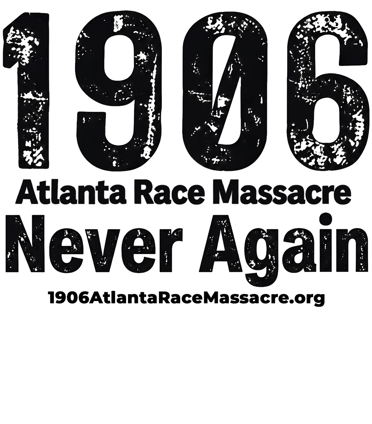 1906 Never Again print art, up close