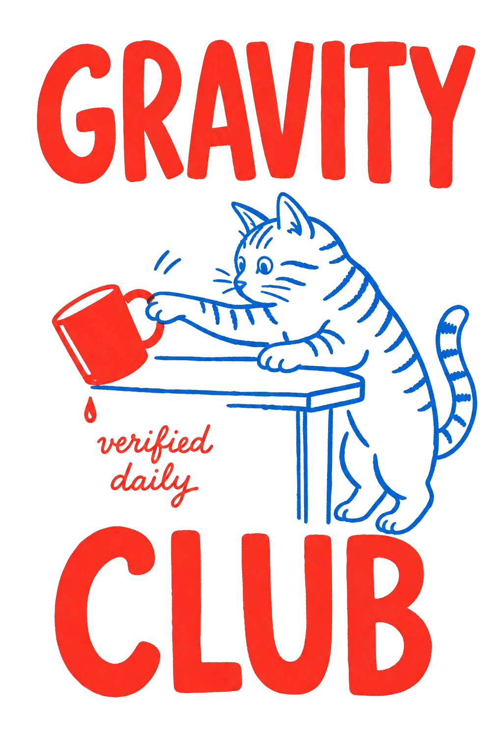 Gravity Club print art, up close
