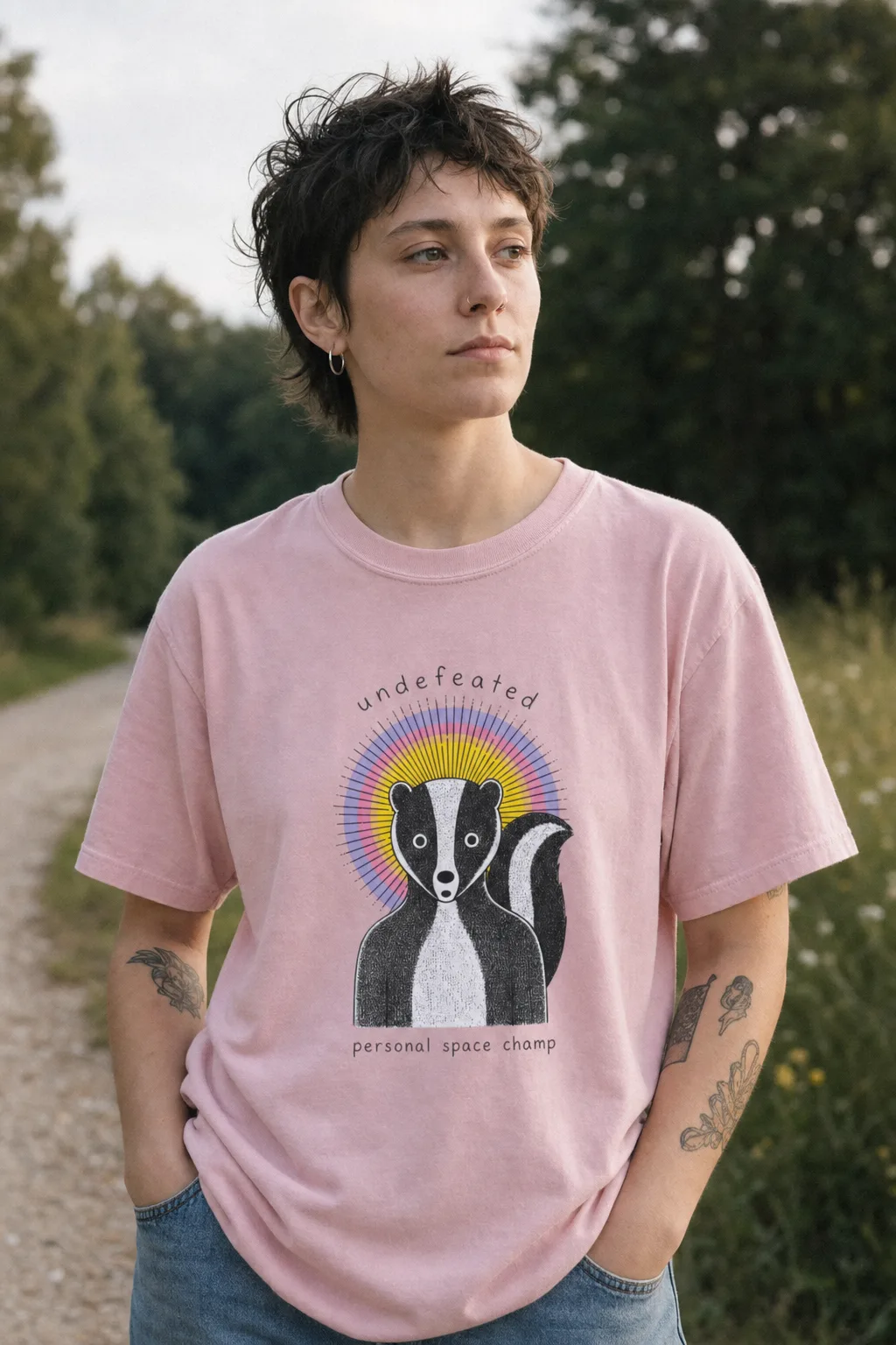 Personal Space Champ tee, another angle