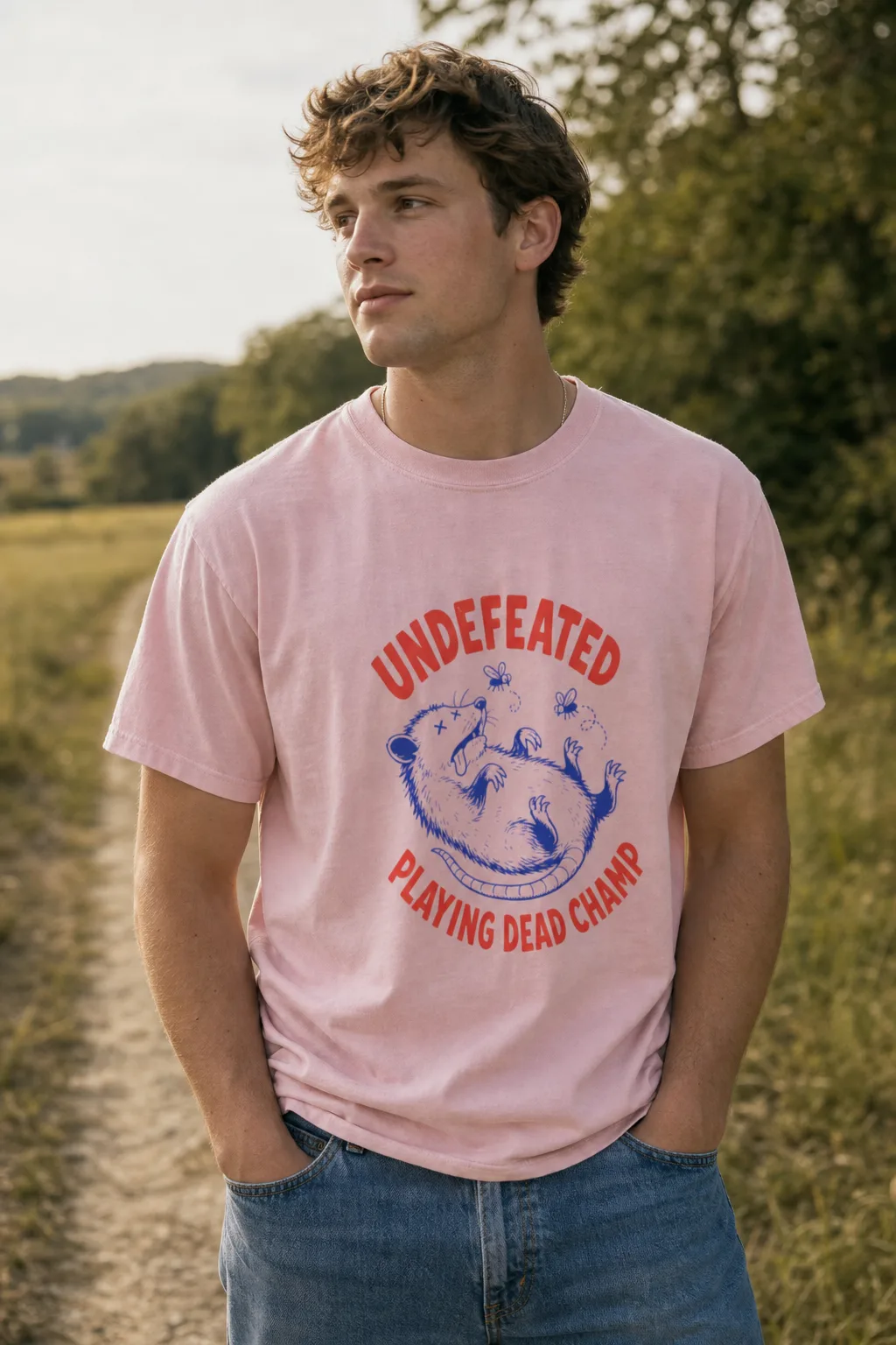 Playing Dead Champ tee, another angle